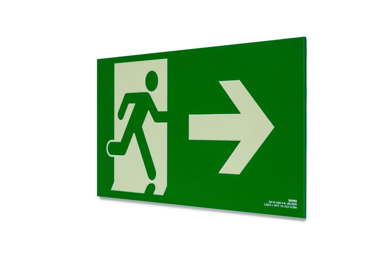 señal señalización emergencia evacuación direccional posicional exit signes signesshop