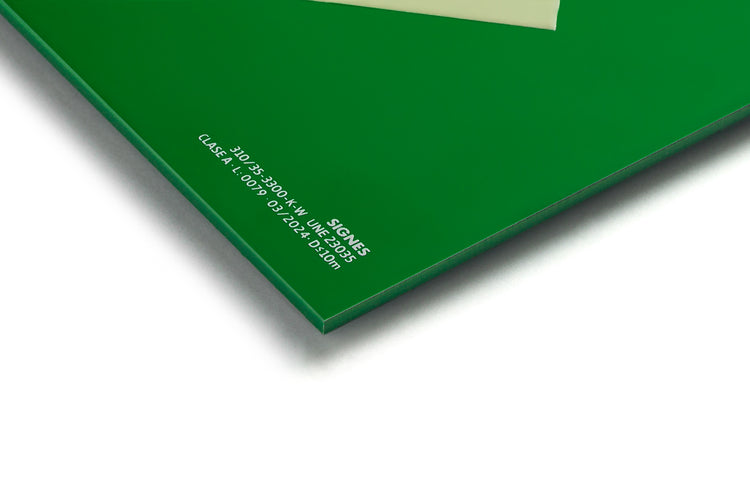 señal señalización emergencia evacuación direccional posicional exit signes signesshop