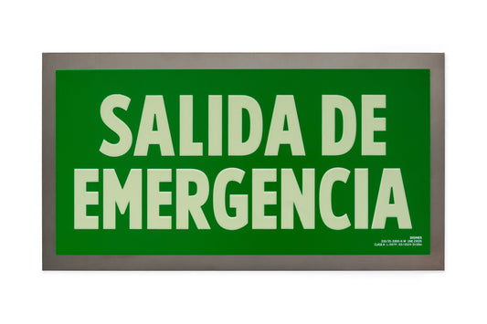 señal señalización emergencia evacuación direccional posicional exit signes signesshop