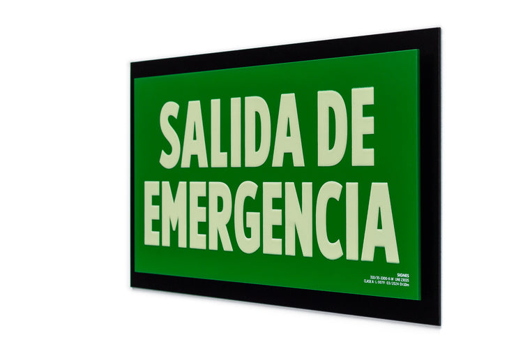 señal señalización emergencia evacuación direccional posicional exit signes signesshop