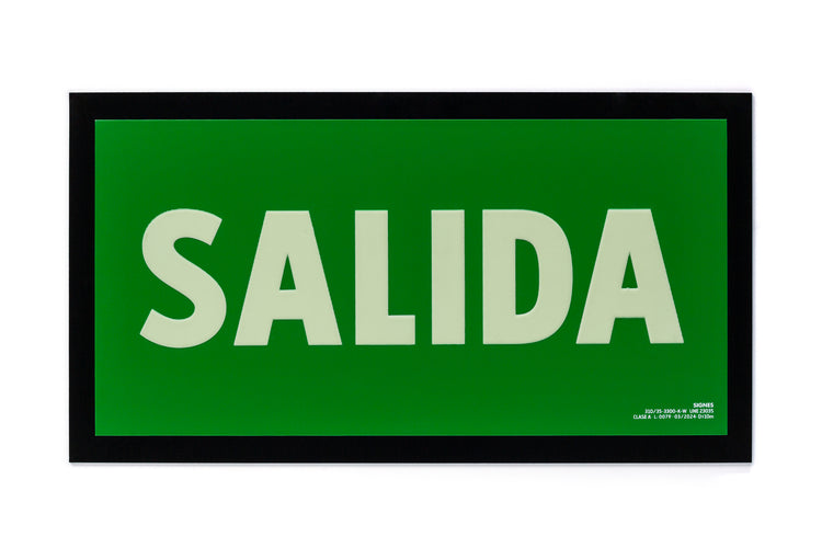 señal señalización emergencia evacuación direccional posicional exit signes signesshop