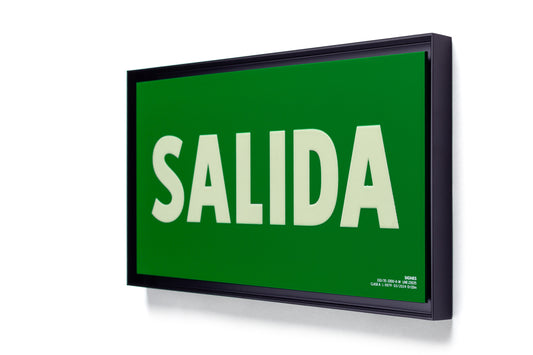 señal señalización emergencia evacuación direccional posicional exit signes signesshop