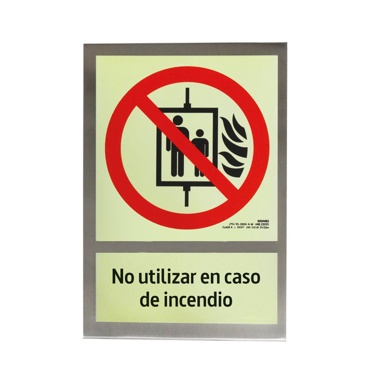 E50A-300 · Ascensor incendio castellano · INOX