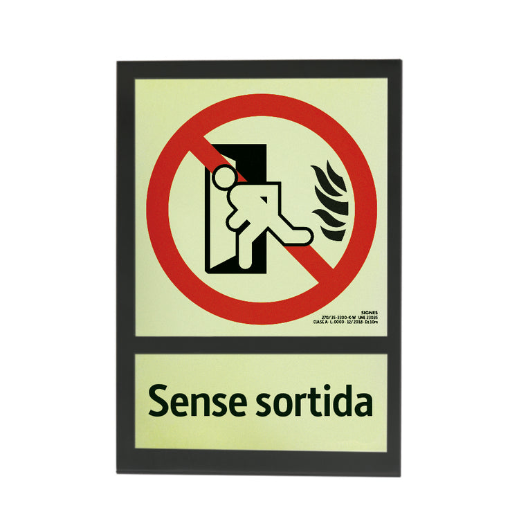 E50B-300 · Sense sortida · Paspartú negro