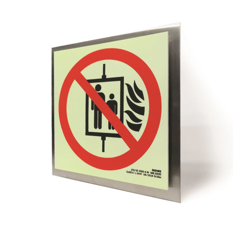 señal señalización emergencia evacuación direccional posicional exit signes signesshop