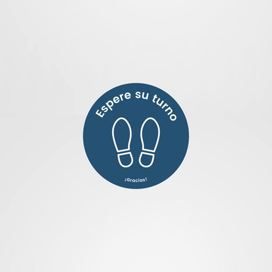 VI01 · Vinilo a suelo · Espere su turno (Pack 2 ud.)