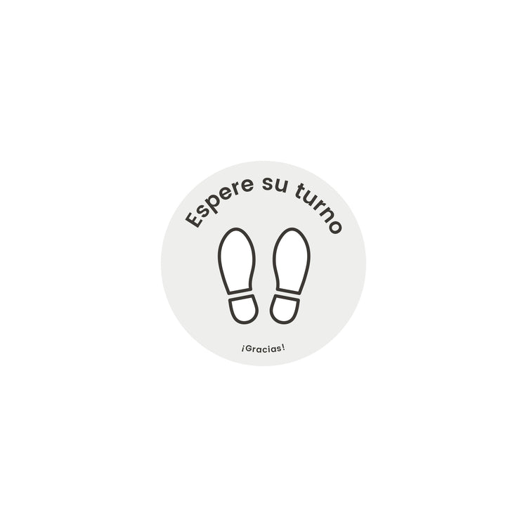VI01 · Vinilo a suelo · Espere su turno (Pack 2 ud.)
