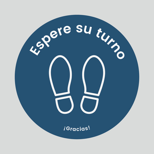 VI01 · Vinilo a suelo · Espere su turno (Pack 2 ud.)