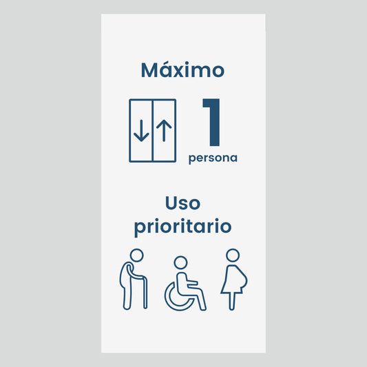 VJ06 · Vinilo Ascensor rectangular · Personas