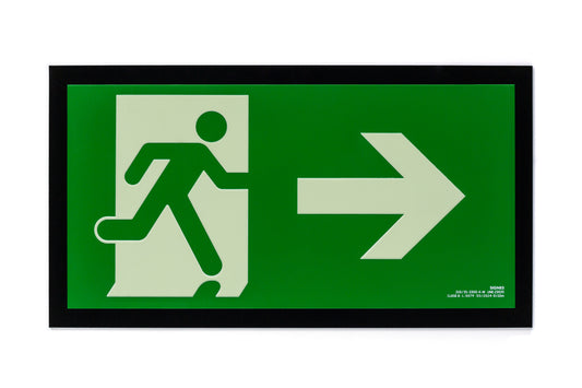 señal señalización emergencia evacuación direccional posicional exit signes signesshop