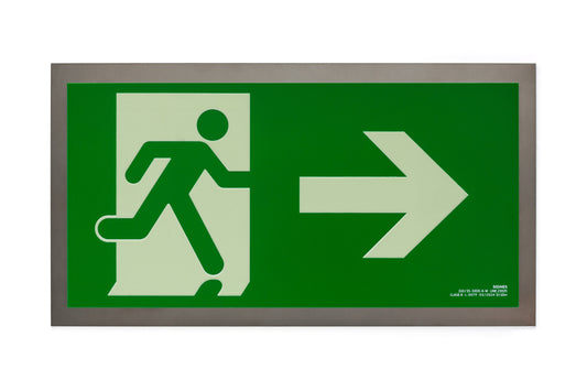 señal señalización emergencia evacuación direccional posicional exit signes signesshop