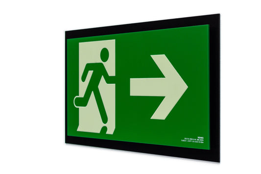 señal señalización emergencia evacuación direccional posicional exit signes signesshop