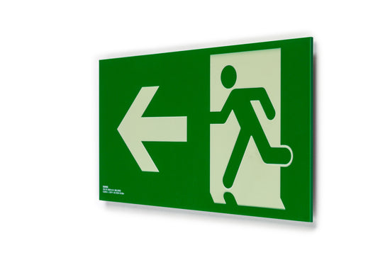 señal señalización emergencia evacuación direccional posicional exit signes signesshop