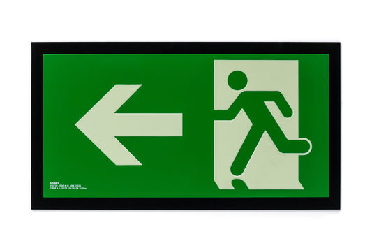 señal señalización emergencia evacuación direccional posicional exit signes signesshop