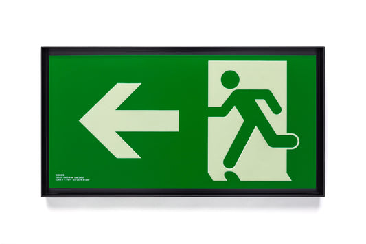 señal señalización emergencia evacuación direccional posicional exit signes signesshop