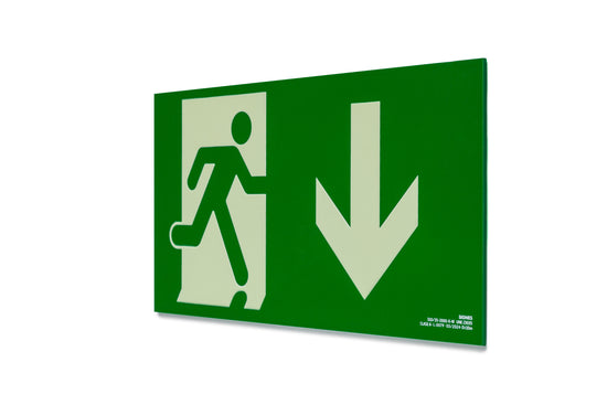 señal señalización emergencia evacuación direccional posicional exit signes signesshop