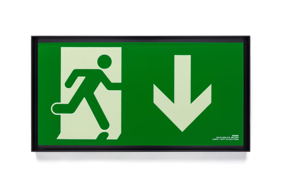 señal señalización emergencia evacuación direccional posicional exit signes signesshop