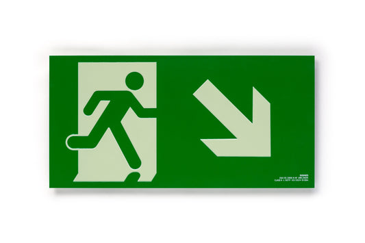 señal señalización emergencia evacuación direccional posicional exit signes signesshop