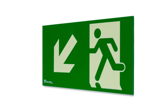 señal señalización emergencia evacuación direccional posicional exit signes signesshop