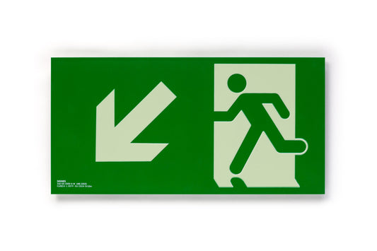 señal señalización emergencia evacuación direccional posicional exit signes signesshop