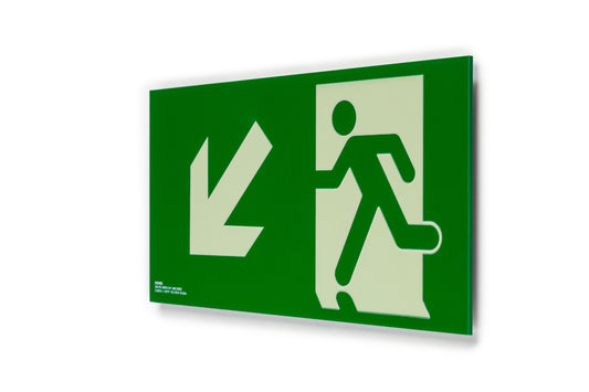 señal señalización emergencia evacuación direccional posicional exit signes signesshop