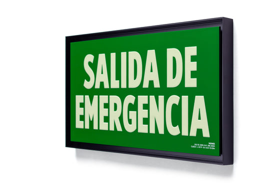 señal señalización emergencia evacuación direccional posicional exit signes signesshop