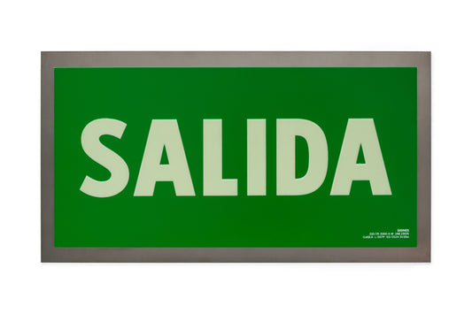 señal señalización emergencia evacuación direccional posicional exit signes signesshop