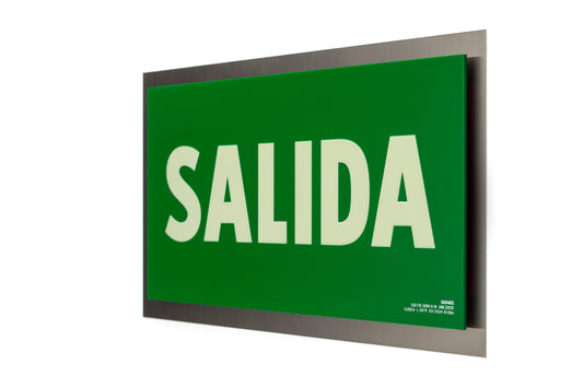 señal señalización emergencia evacuación direccional posicional exit signes signesshop