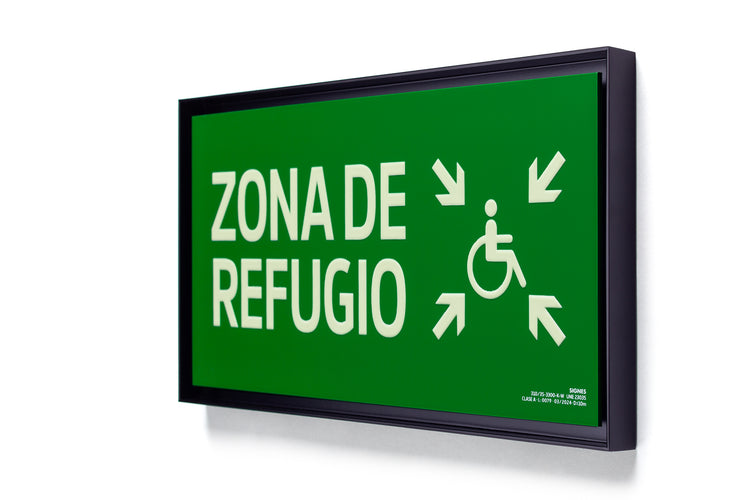 señal señalización emergencia evacuación direccional posicional exit signes signesshop