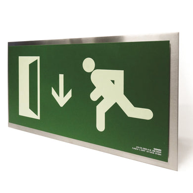 señal señalización emergencia evacuación direccional posicional exit signes signesshop