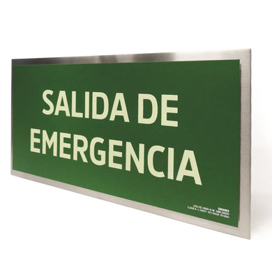 señal señalización emergencia evacuación direccional posicional exit signes signesshop