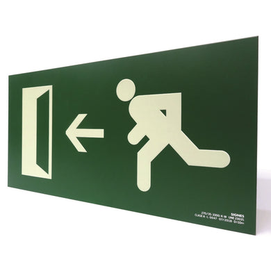 señal señalización emergencia evacuación direccional posicional exit signes signesshop