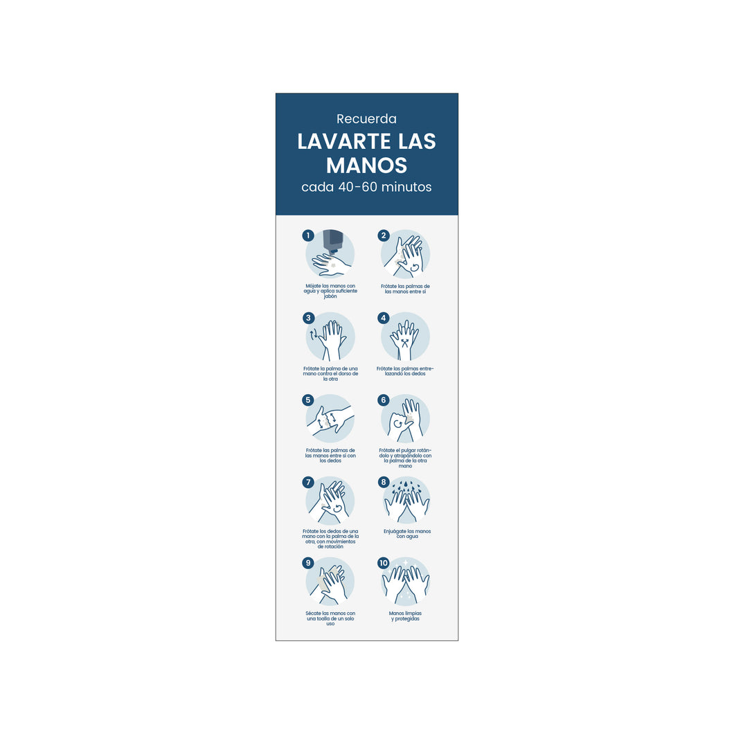 VL01 · Vinilo Infografía lavado de manos
