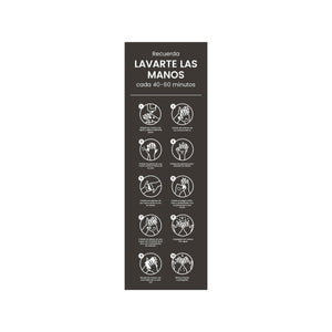 VL01 · Vinilo Infografía lavado de manos