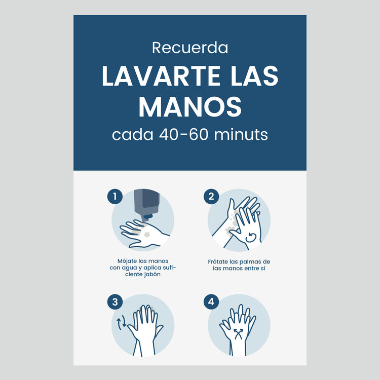 VL01 · Vinilo Infografía lavado de manos