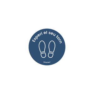 WI01 · Vinilo a suelo · Espere su turno (Pack 2 ud.)
