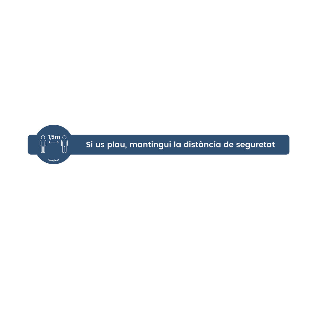 WI00 · Vinilo a suelo · Distancia de seguridad (Pack 3 ud.)